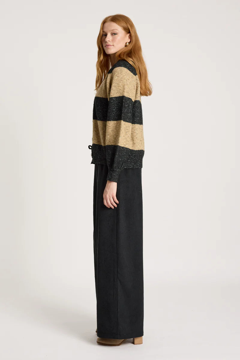 ZARDA CARDIGAN MOCHA BLACK