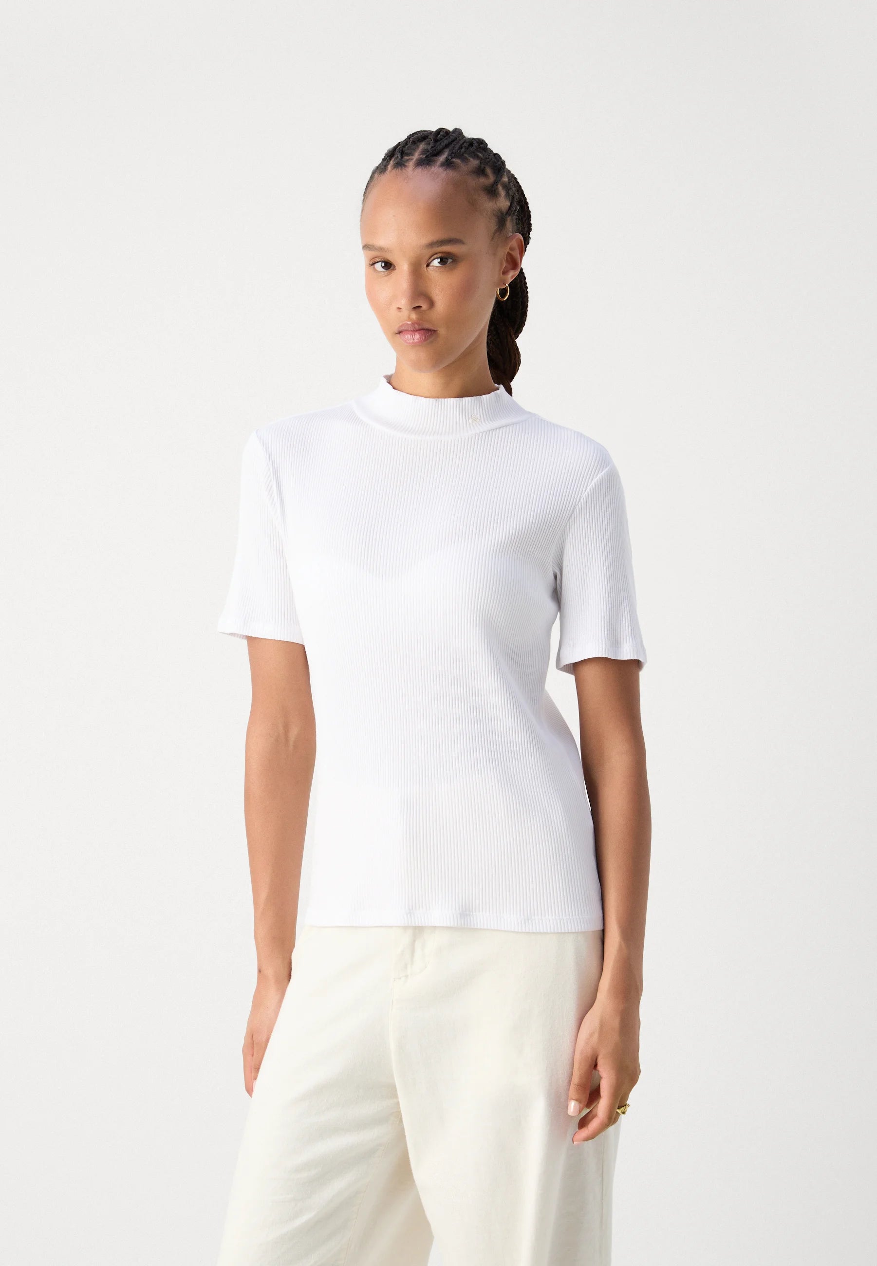 CORE MOCK RIB T-SHIRT WHITE
