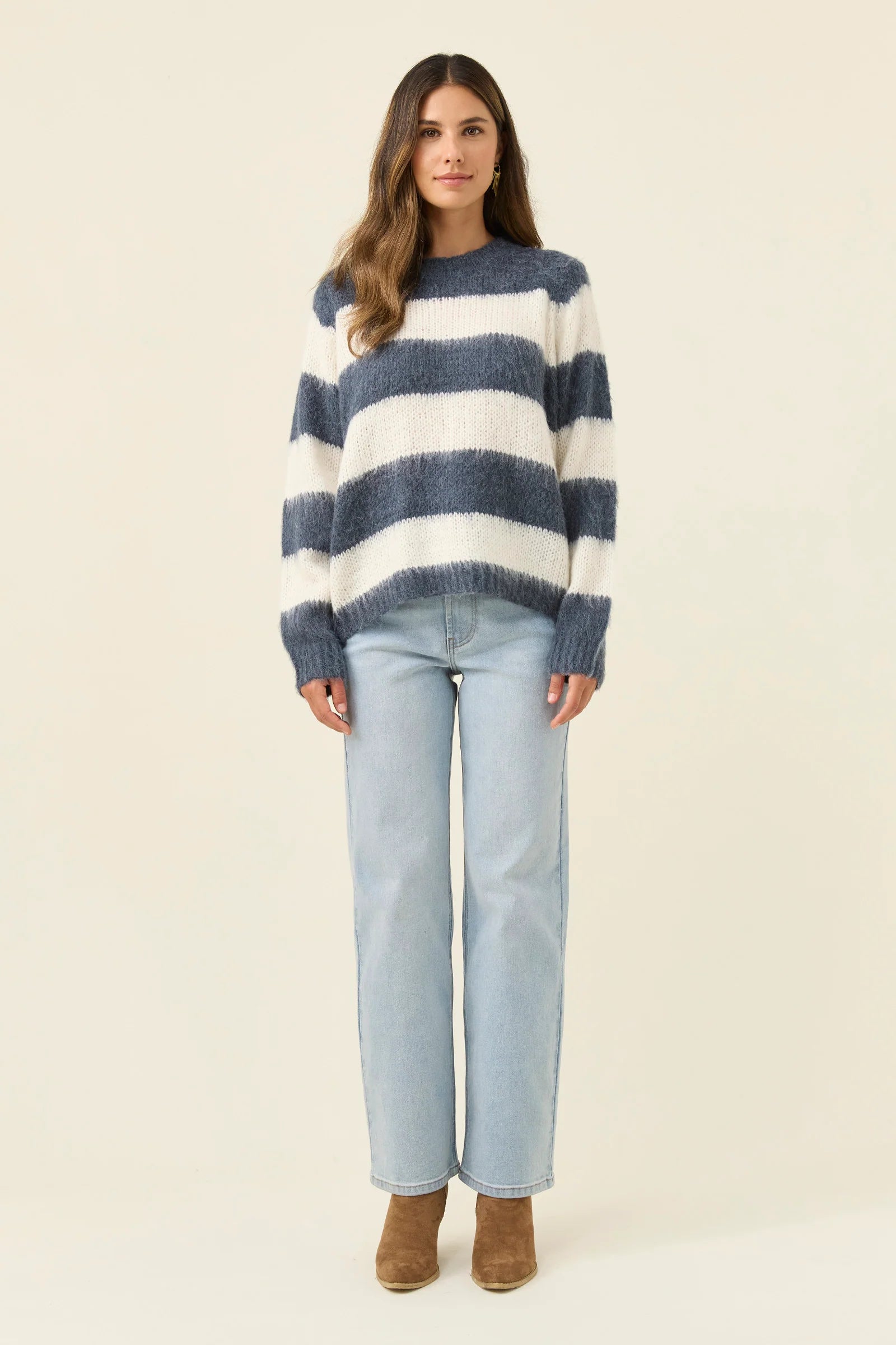PALLAS STRIPE JUMPER NAVY