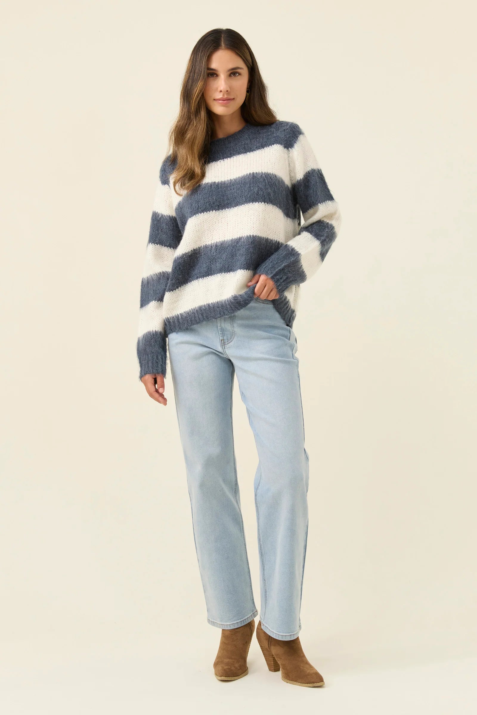 PALLAS STRIPE JUMPER NAVY