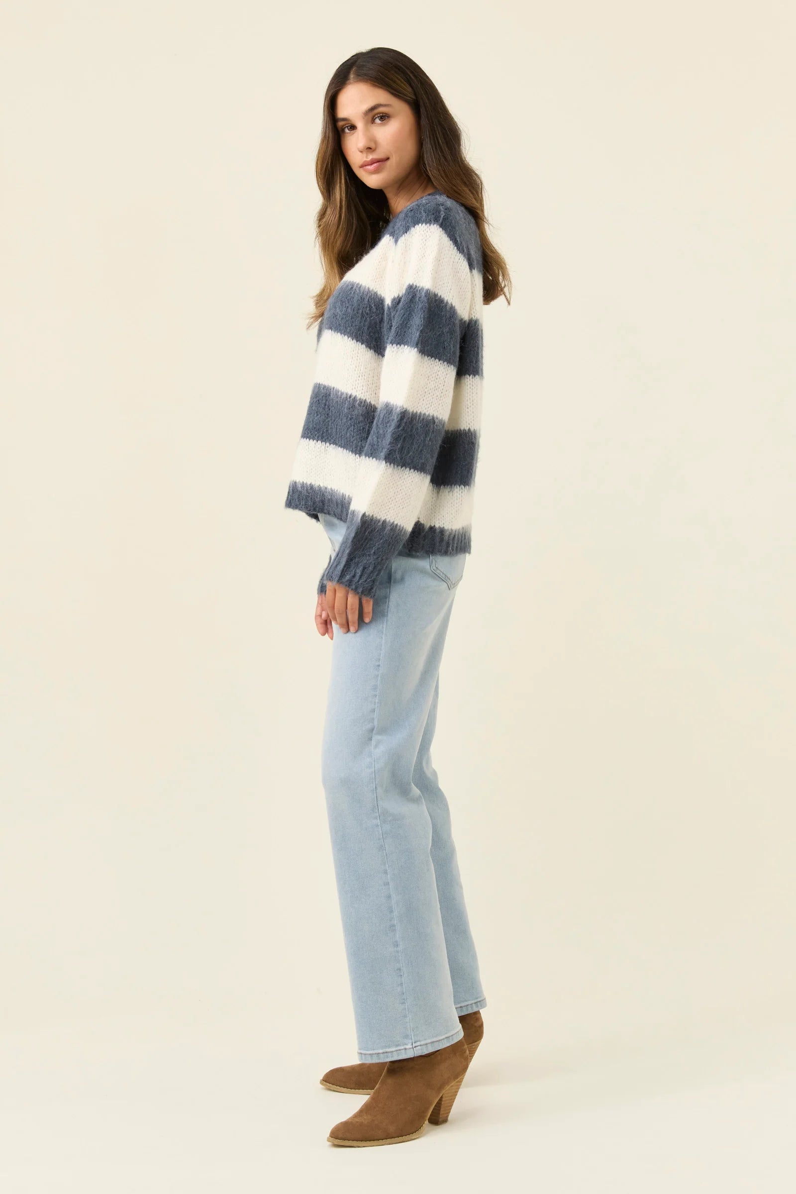 PALLAS STRIPE JUMPER NAVY
