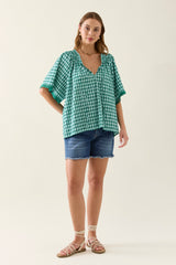 ESTHER SHIRRED TOP BALTIC