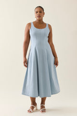 SOFIE DENIM TANK DRESS SKY