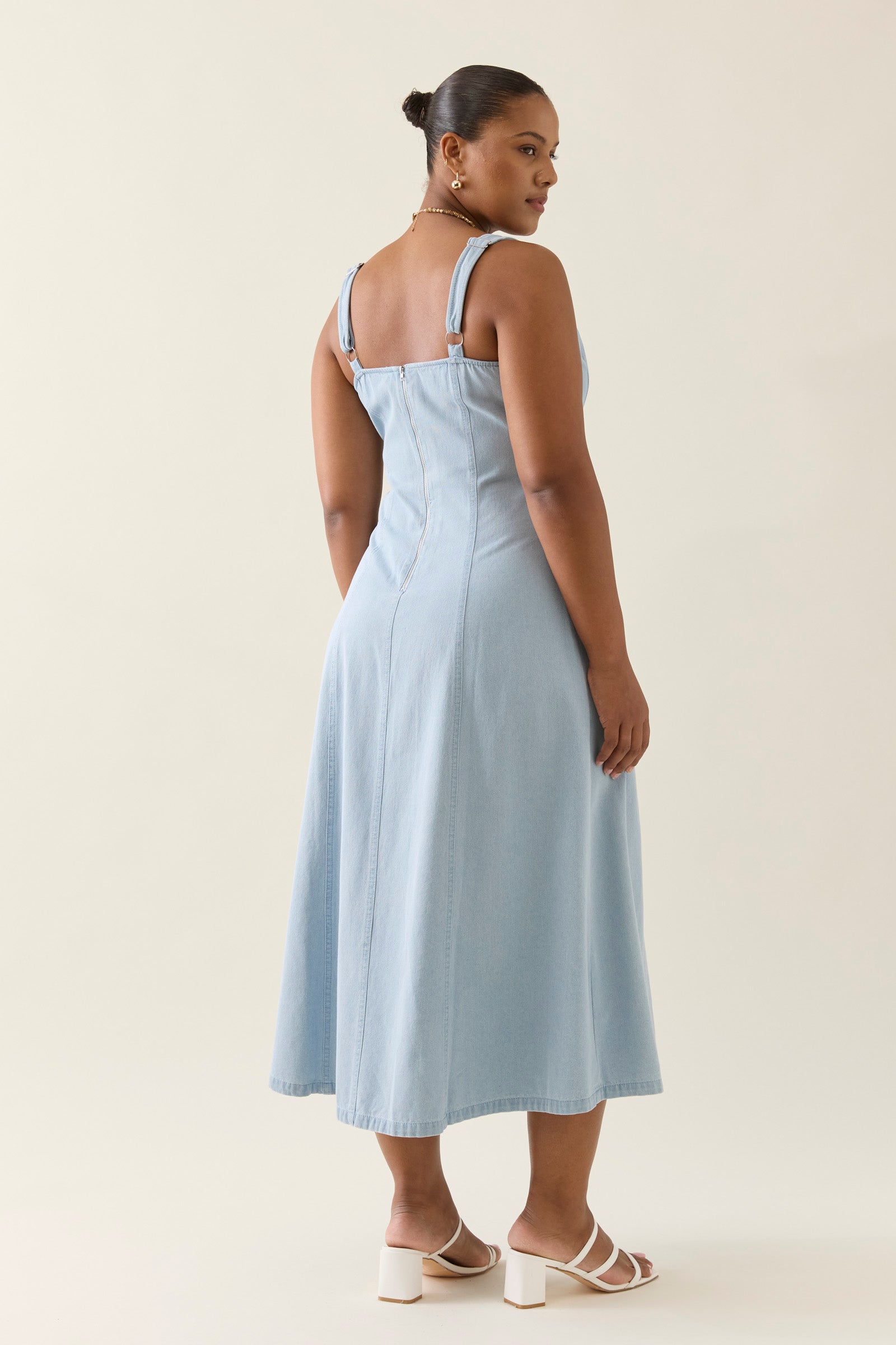 SOFIE DENIM TANK DRESS SKY