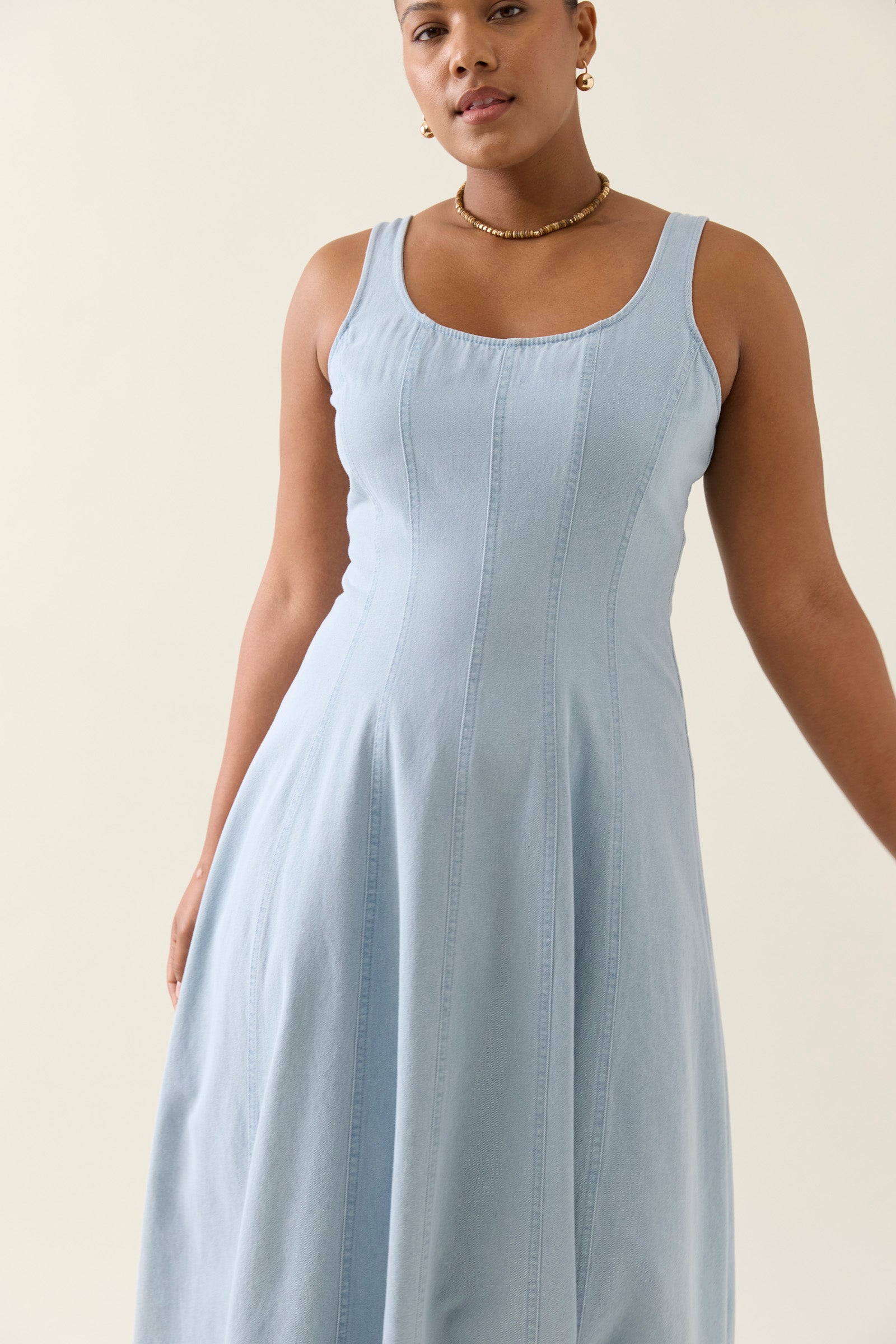 SOFIE DENIM TANK DRESS SKY