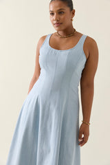 SOFIE DENIM TANK DRESS SKY