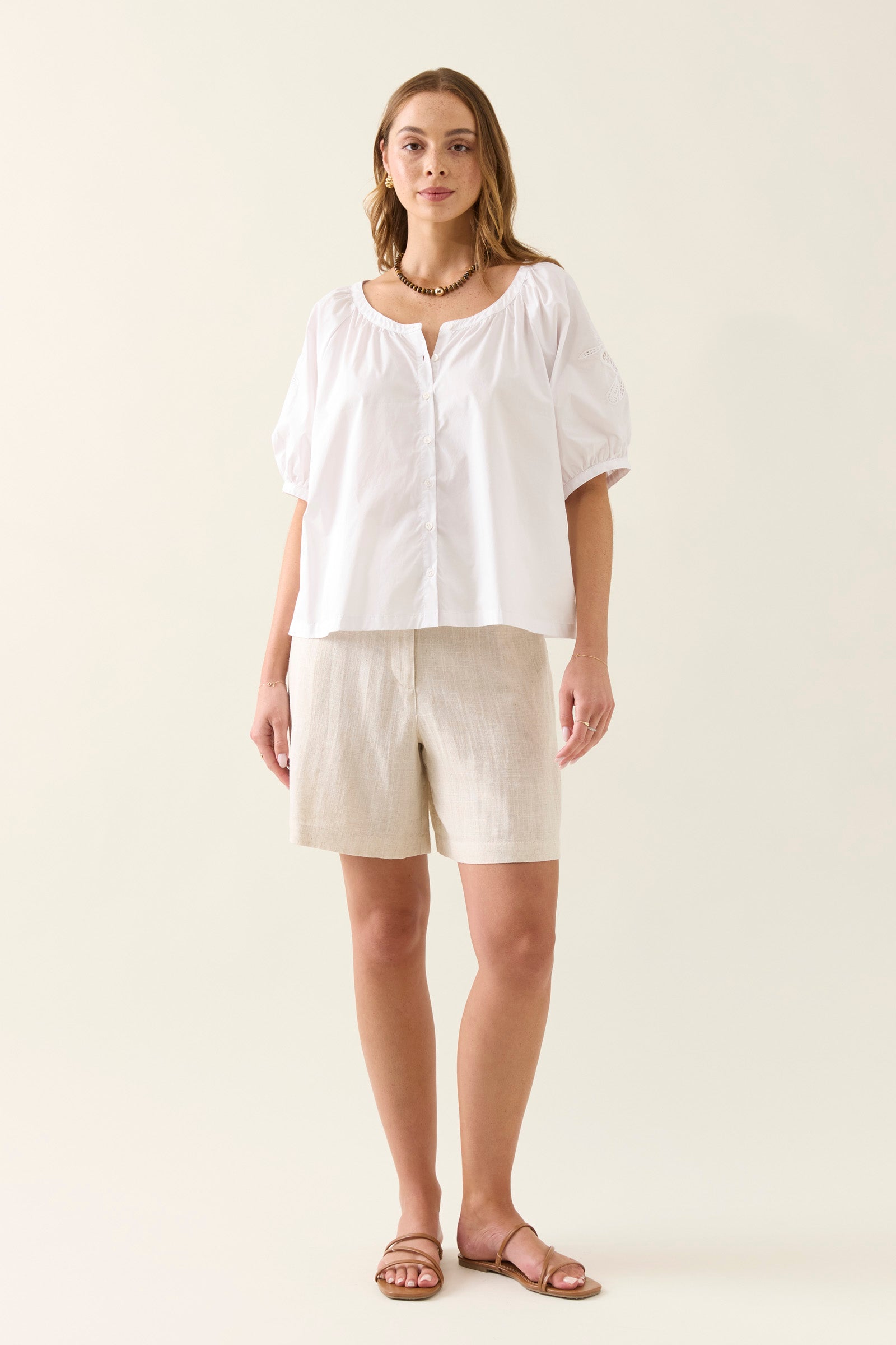 NILSA BUTTON TOP LOTUS