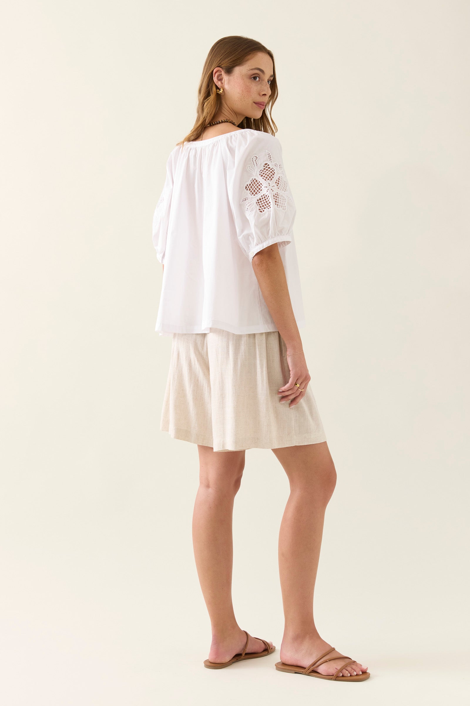 NILSA BUTTON TOP LOTUS