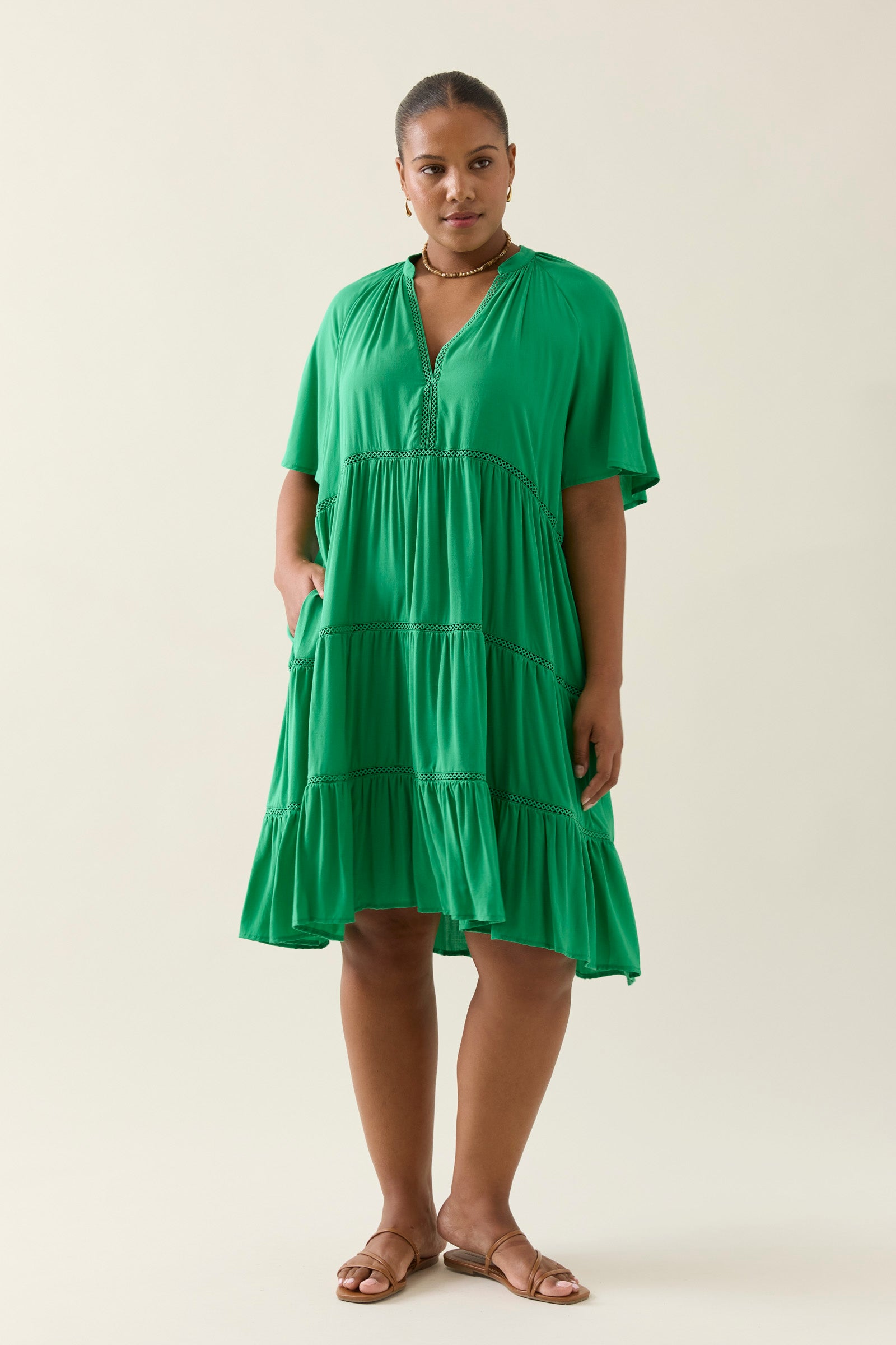 OLINE DRESS GREEN