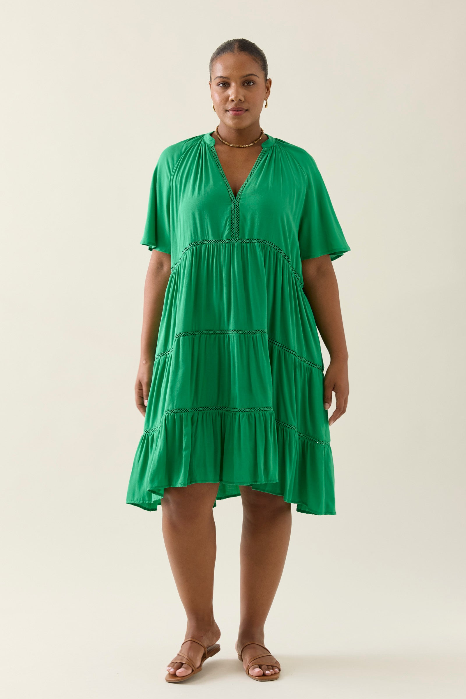 OLINE DRESS GREEN