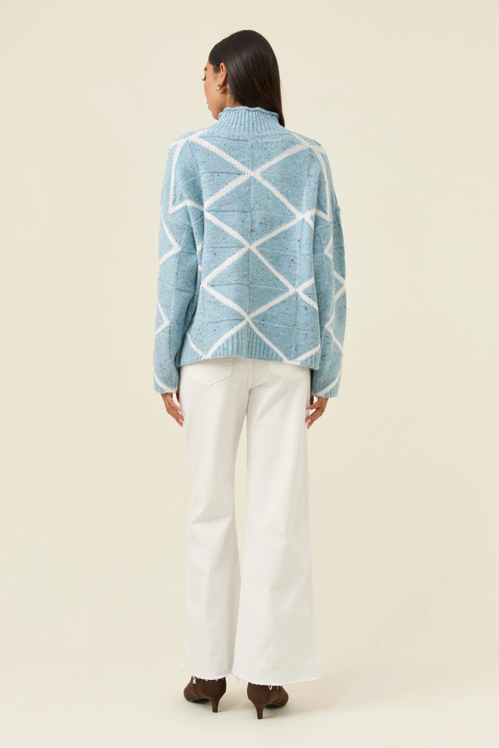 MCKENNA DIAMOND JUMPER ICE BLUE
