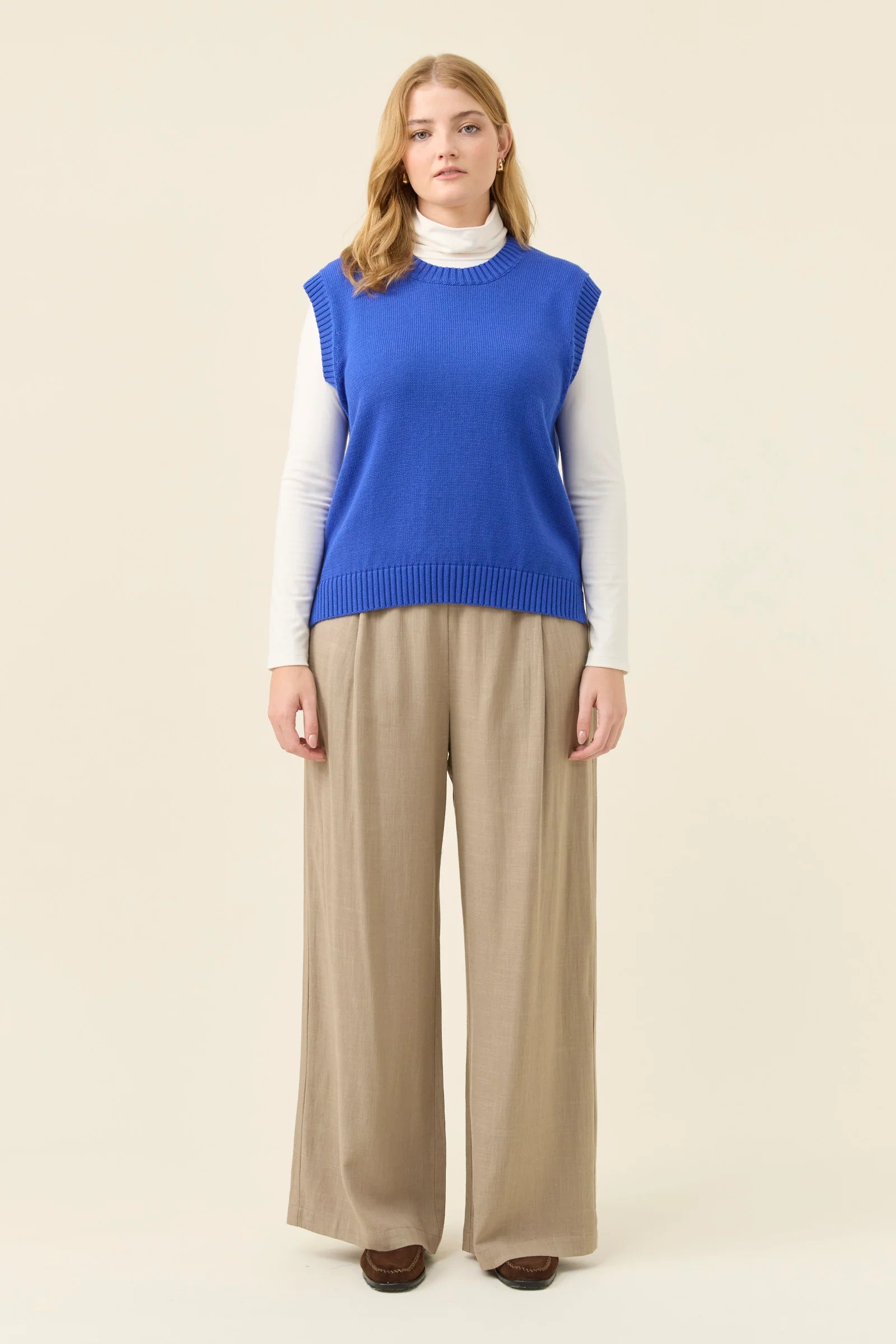 DARBY KNIT VEST COBALT