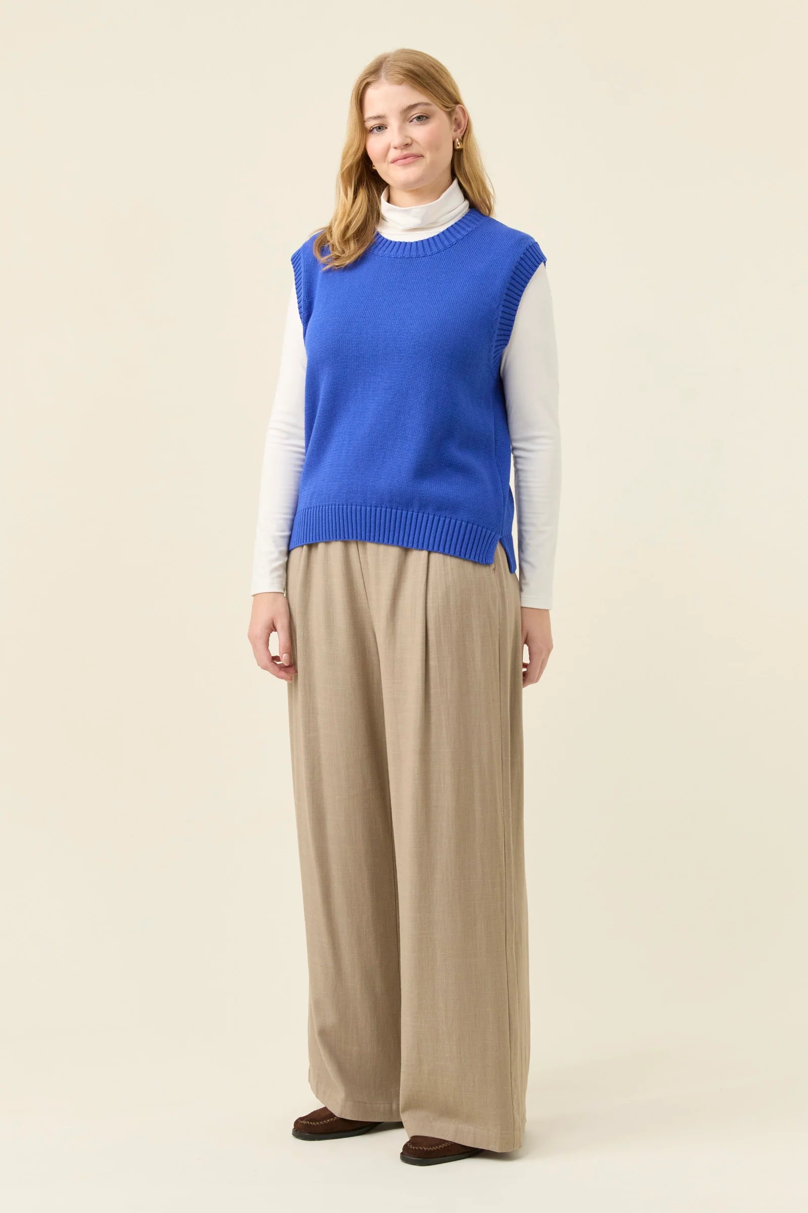 DARBY KNIT VEST COBALT