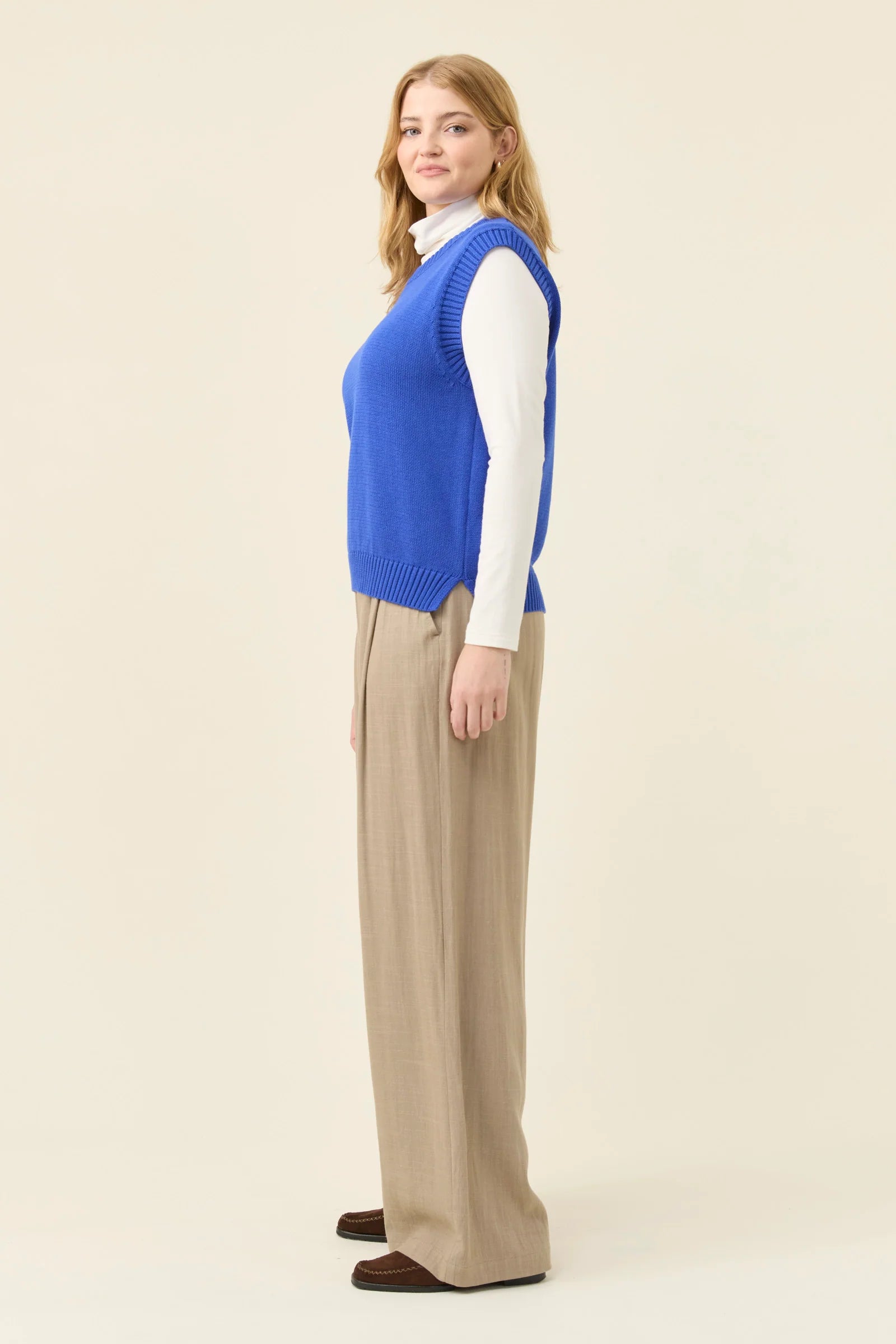 DARBY KNIT VEST COBALT