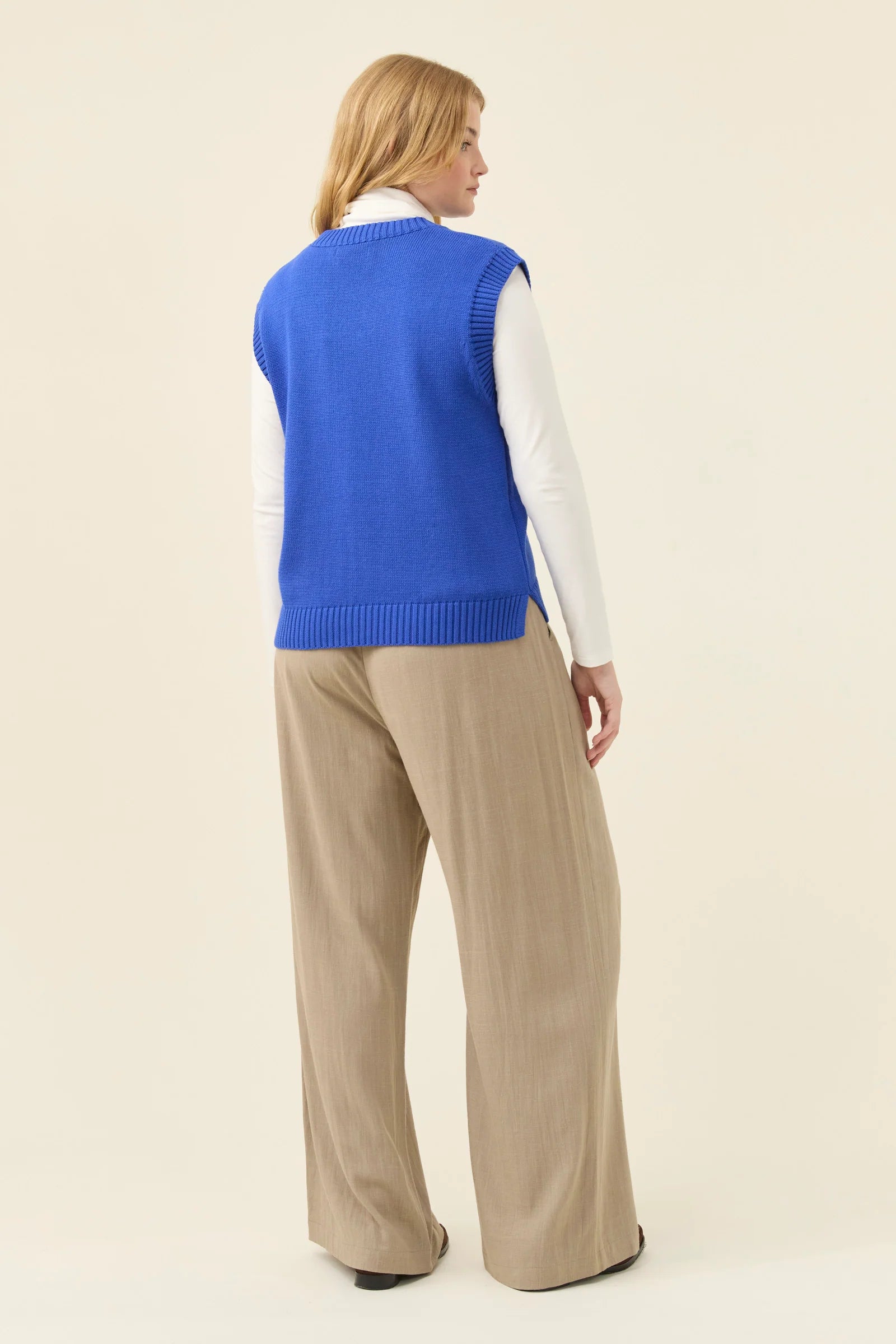 DARBY KNIT VEST COBALT