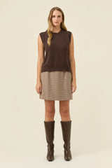 DARBY KNIT VEST CHOCOLATE