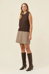 DARBY KNIT VEST CHOCOLATE