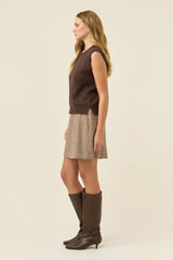 DARBY KNIT VEST CHOCOLATE