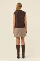 DARBY KNIT VEST CHOCOLATE