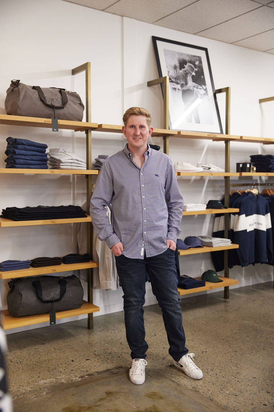 Founder Ben Dobbs in the Blank Space store