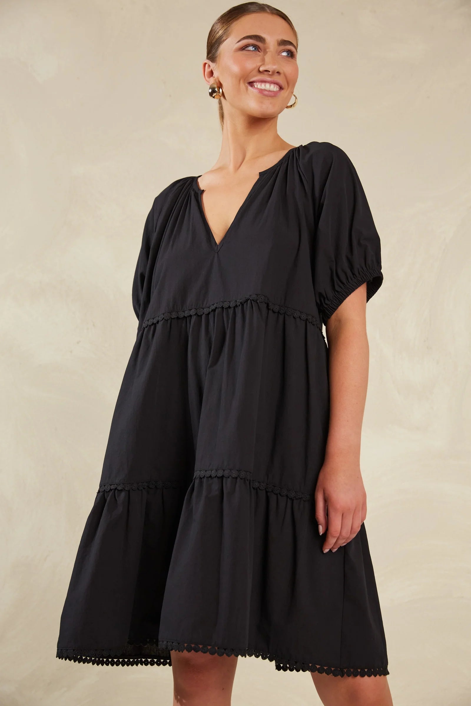ADELFIA MIDI DRESS BLACK