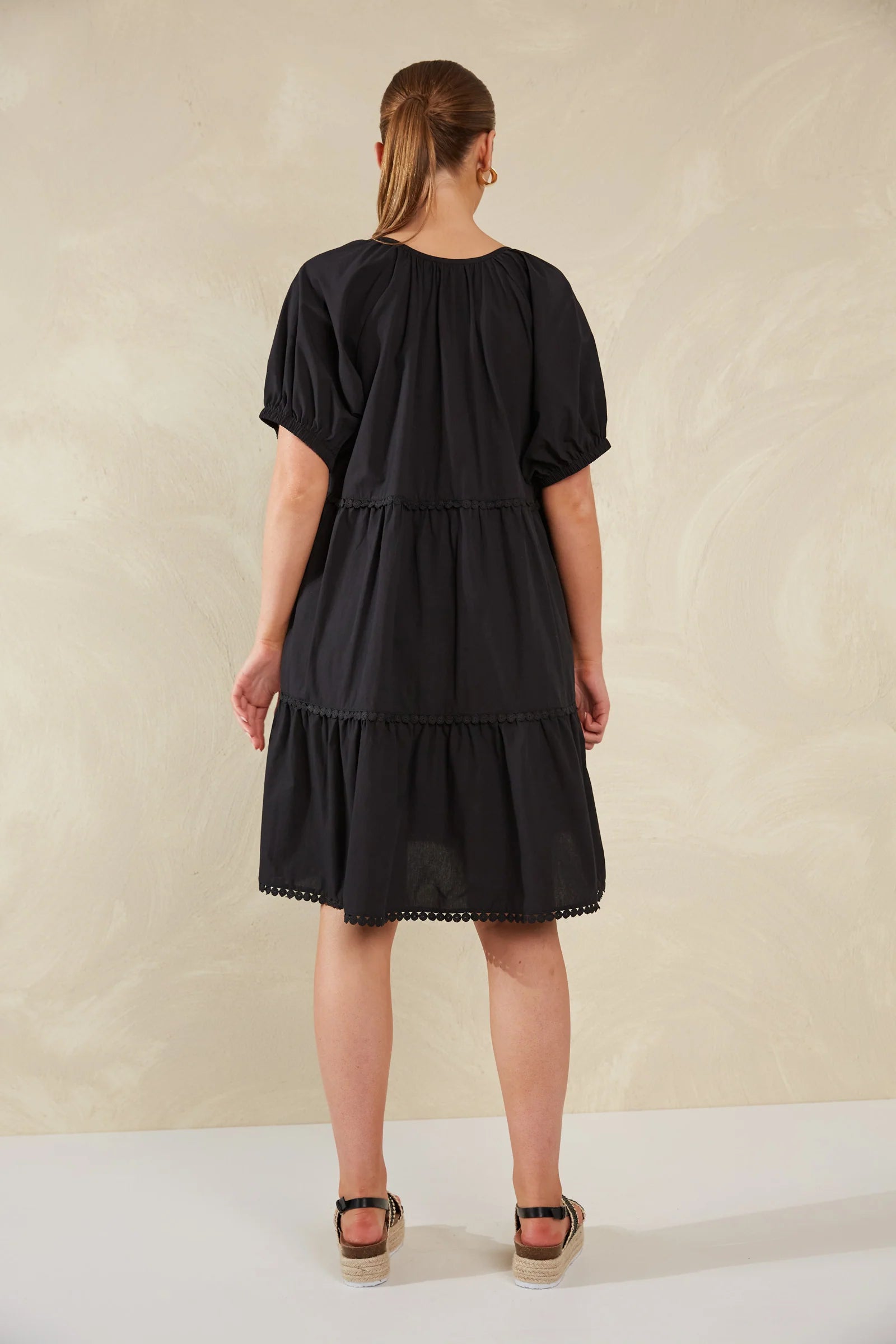 ADELFIA MIDI DRESS BLACK