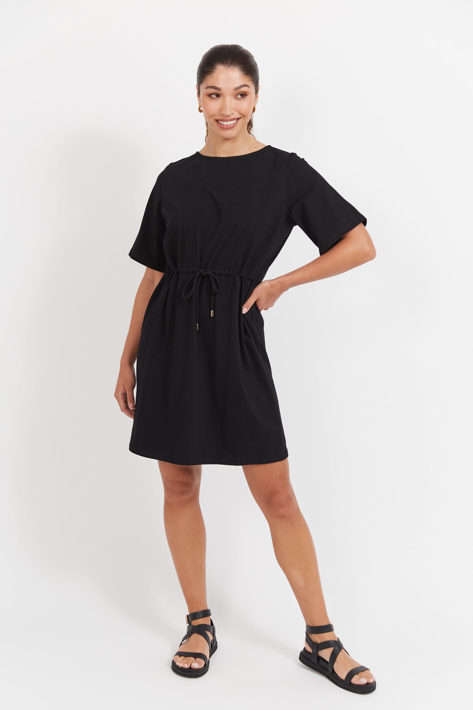JARDIN TSHIRT DRESS BLACK