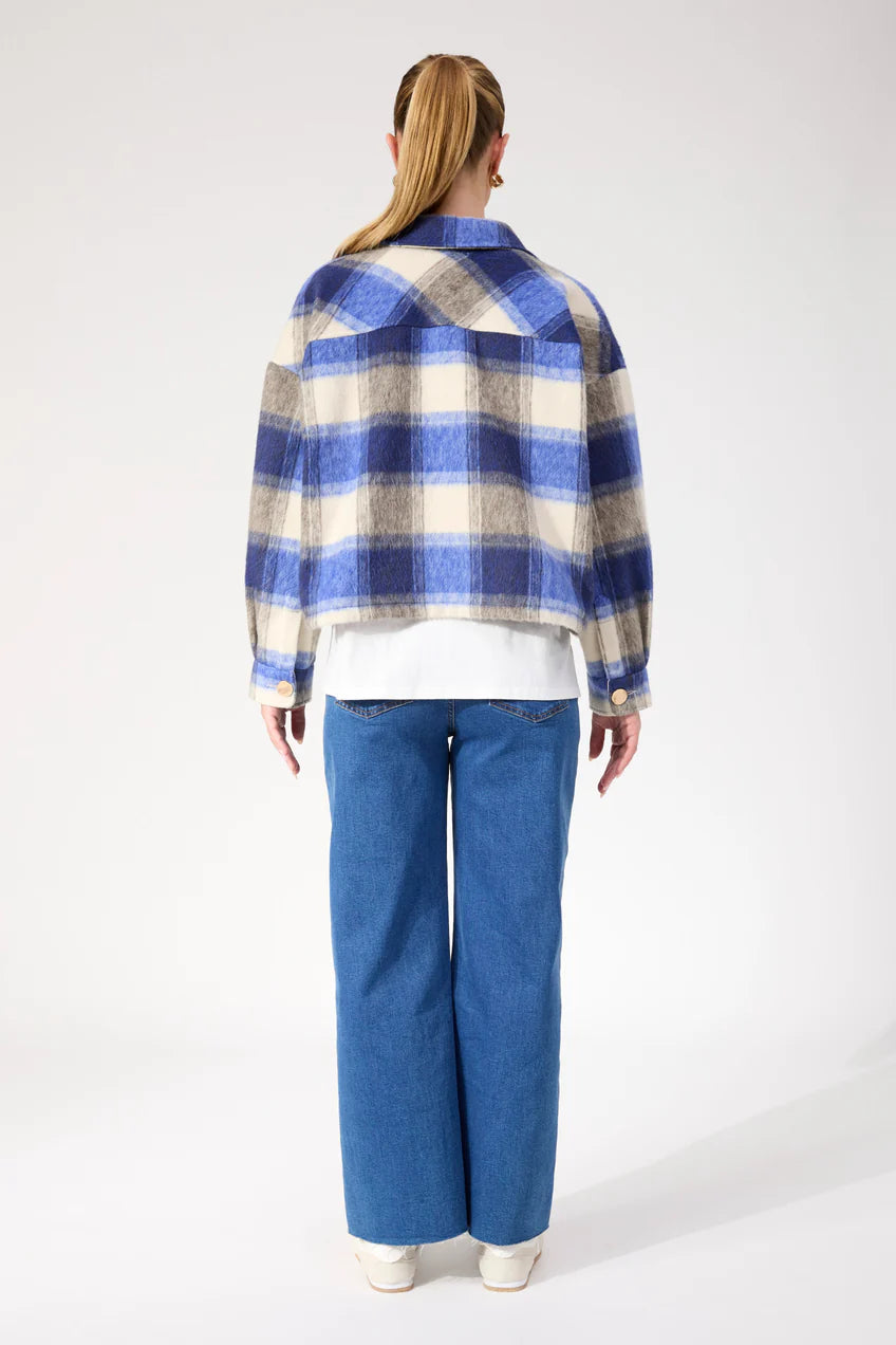 FARGO CROPPED JACKET BLUE