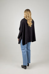 MASA KNIT PONCHO BLACK