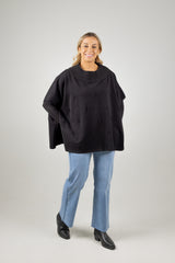 MASA KNIT PONCHO BLACK