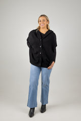 ESTEL HOOD KNIT BLACK