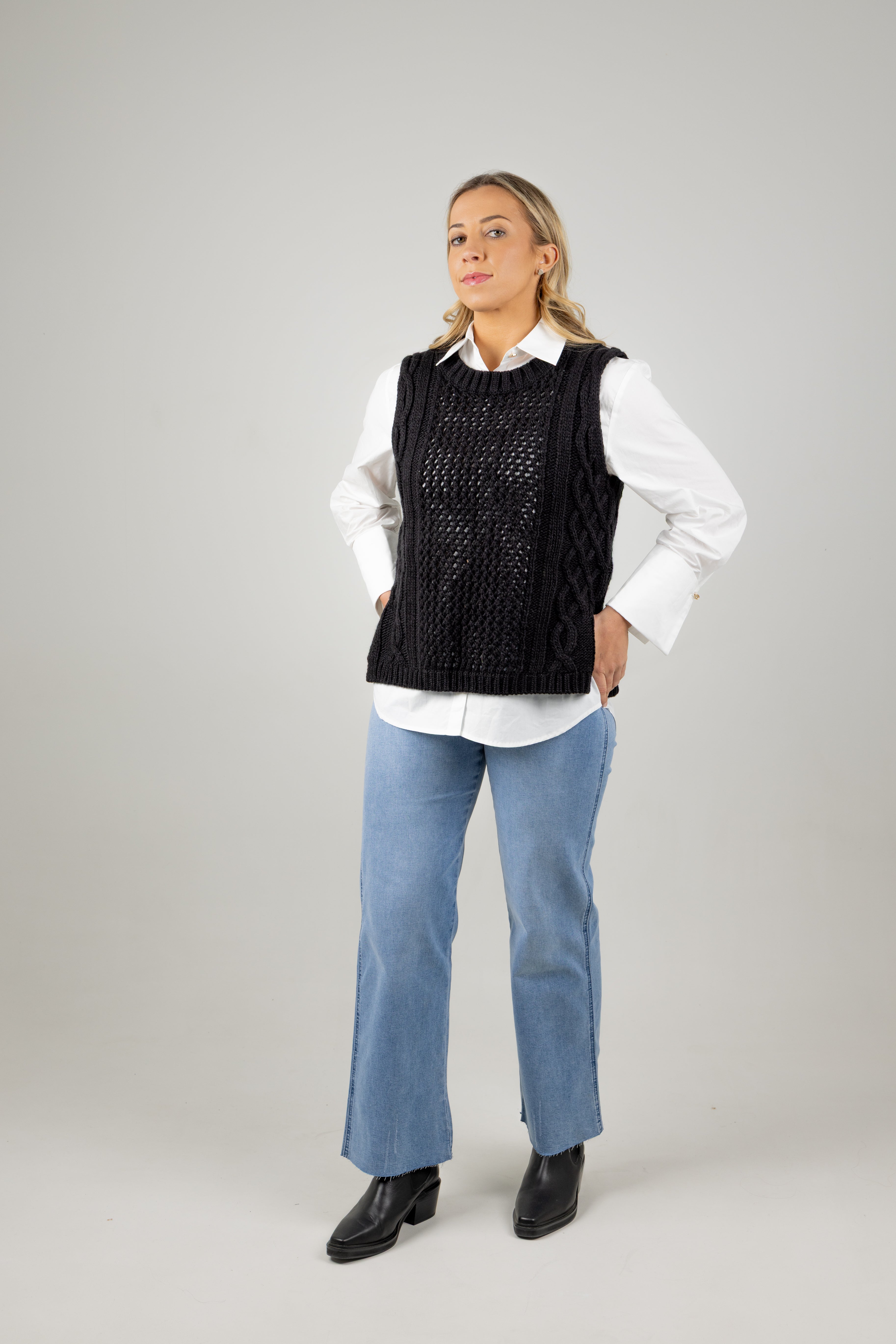 LUNA KNIT VEST ONYX