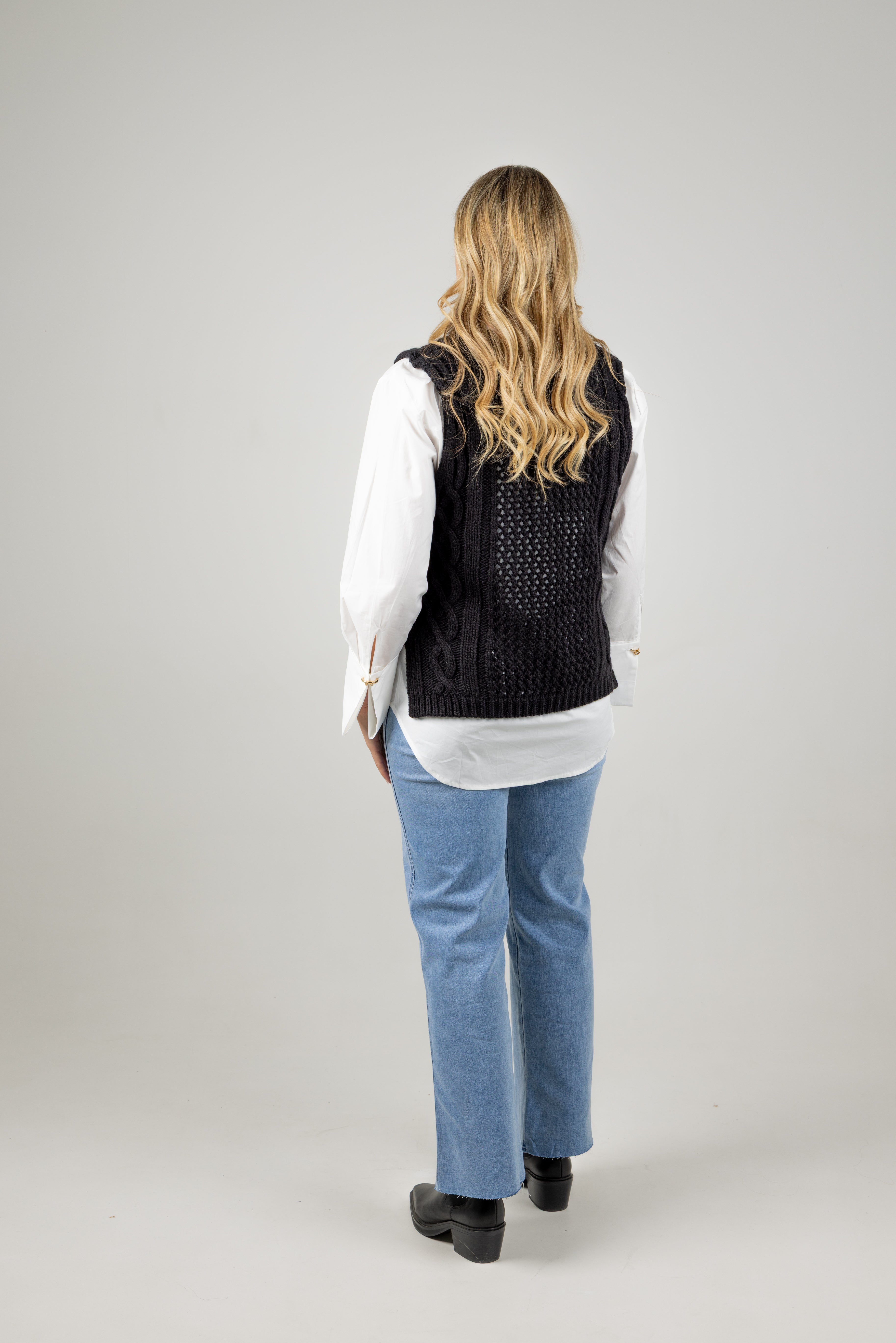 LUNA KNIT VEST ONYX