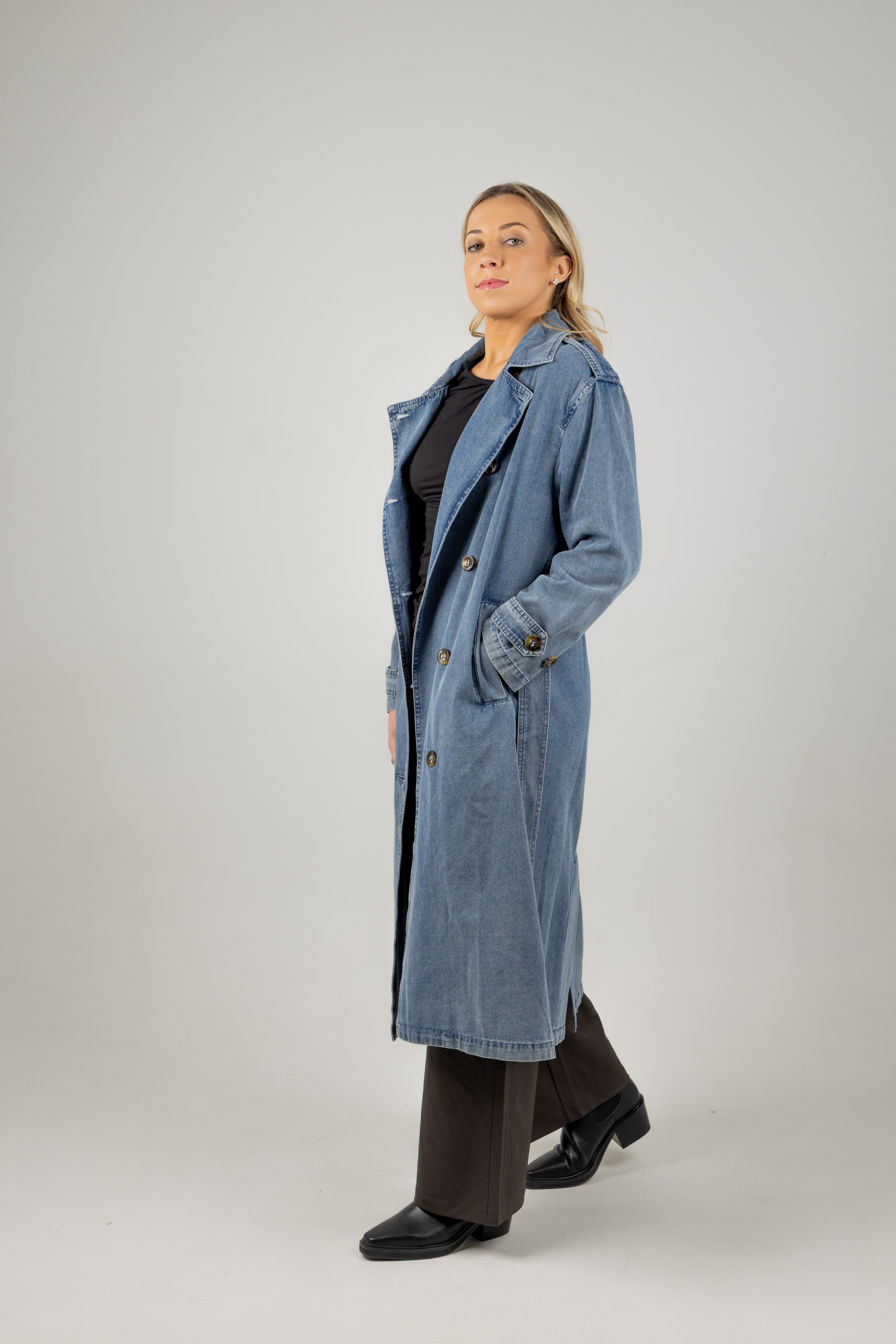 FREYA TRENCH COAT DENIM