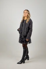 BECKY QUILTED JACKET BOW NOIR PRE ORDER