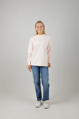 LOGO OVERSIZED SWEATER BARELY PINK