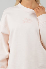 LOGO OVERSIZED SWEATER BARELY PINK