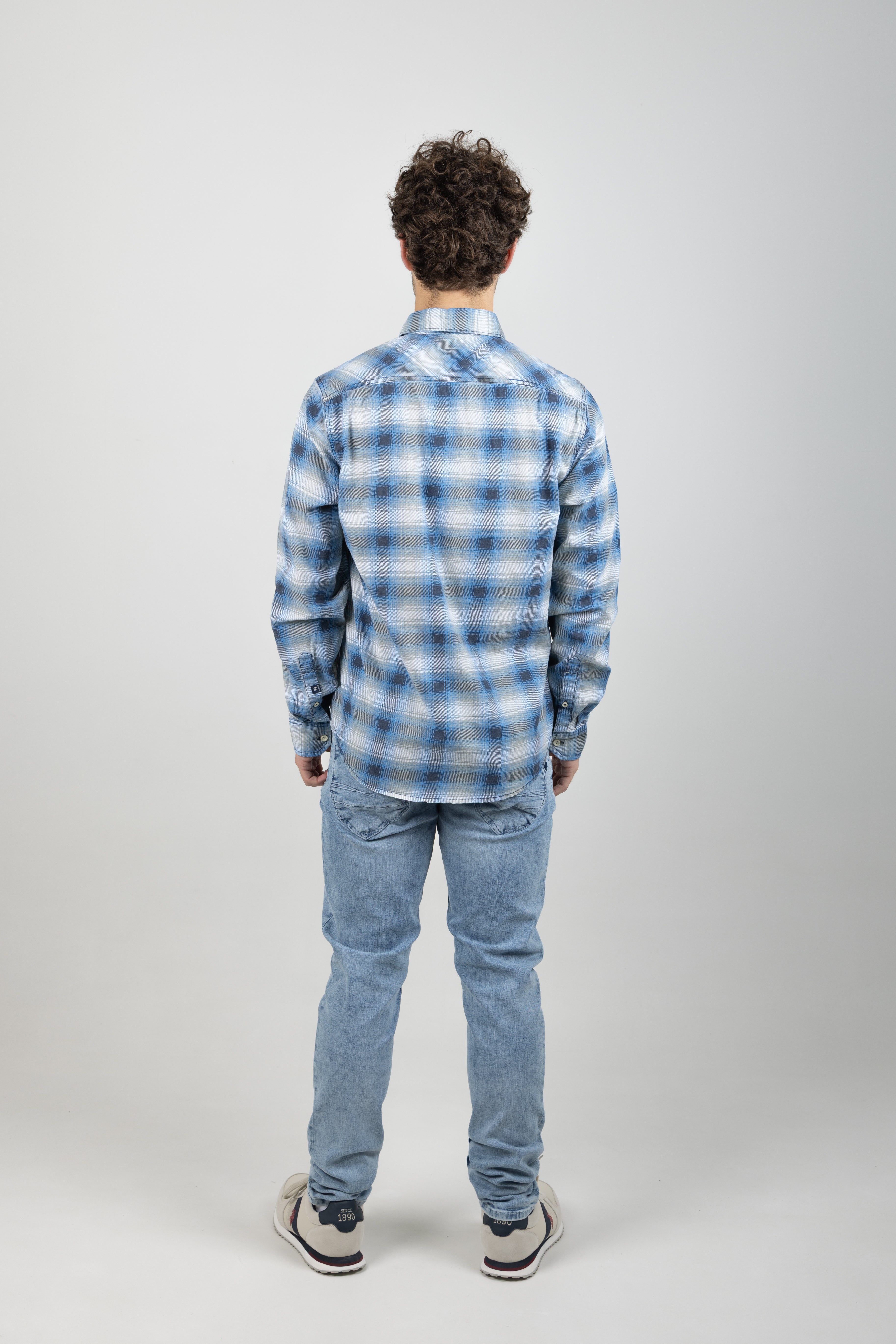 CHECKED SHIRT LAGOON BLUE