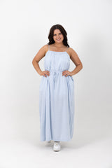 CELINE MAXI DRESS - BLUE/WHITE