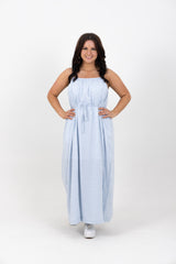CELINE MAXI DRESS - BLUE/WHITE