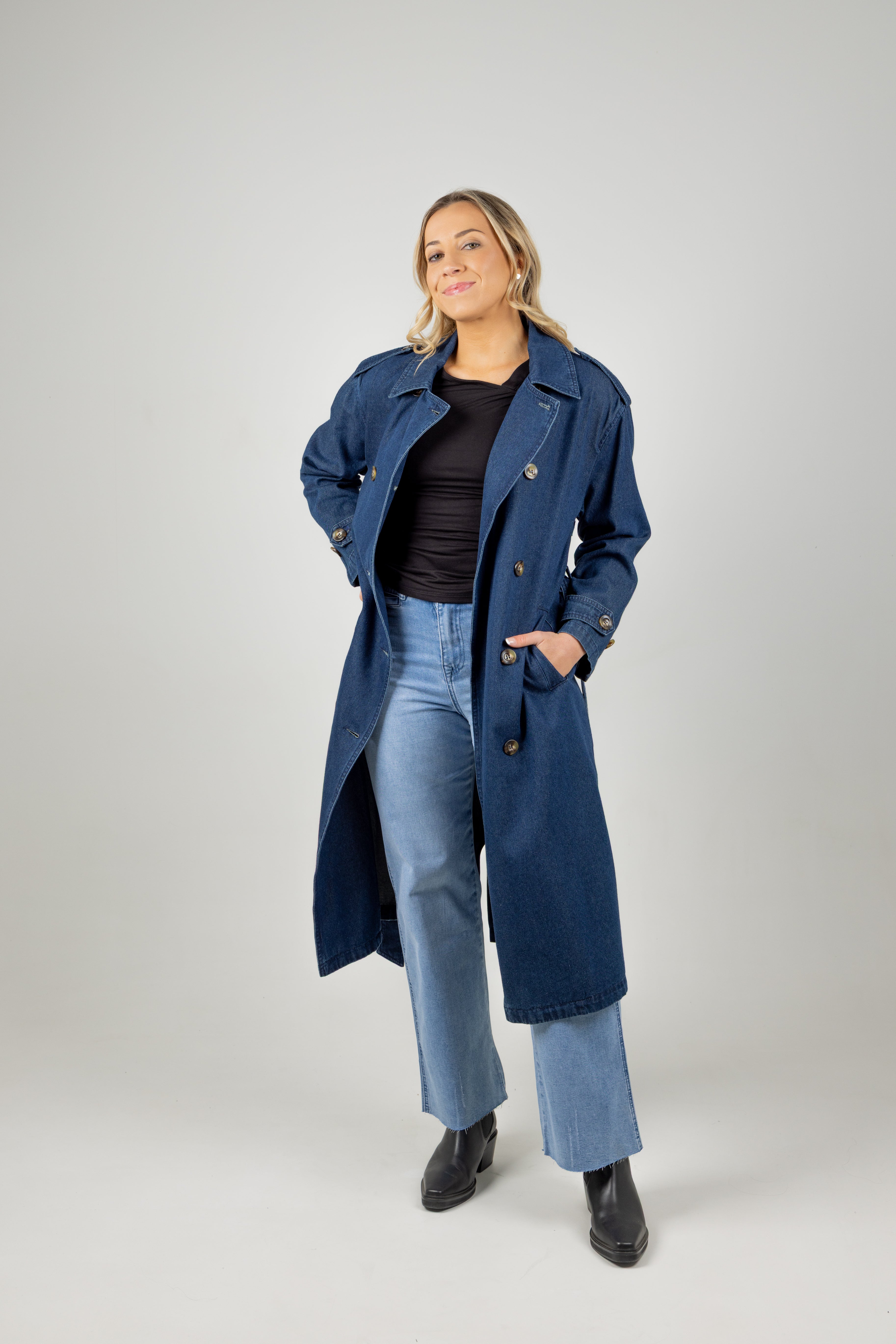 FREYA TRENCH COAT INDIGO