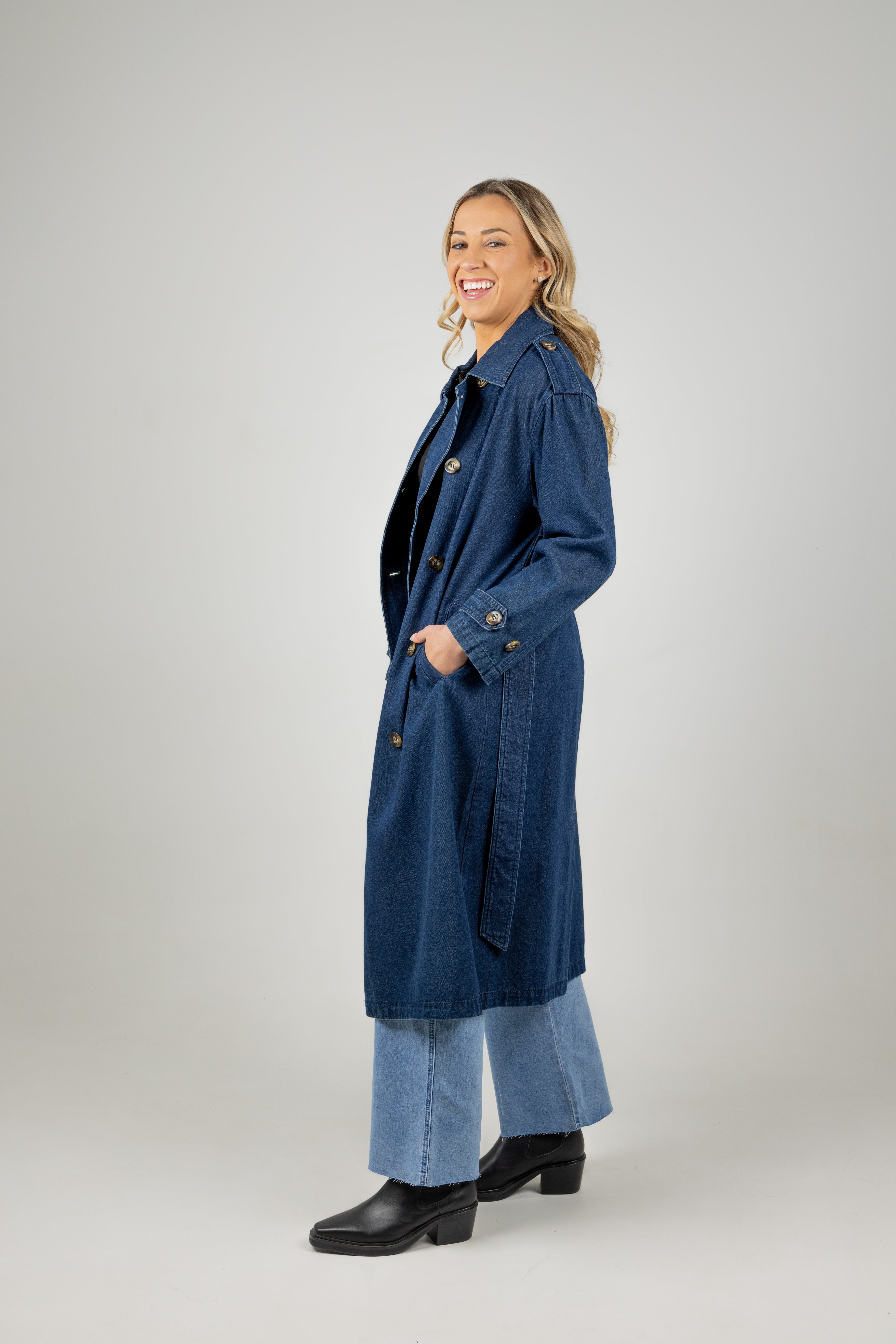 FREYA TRENCH COAT INDIGO