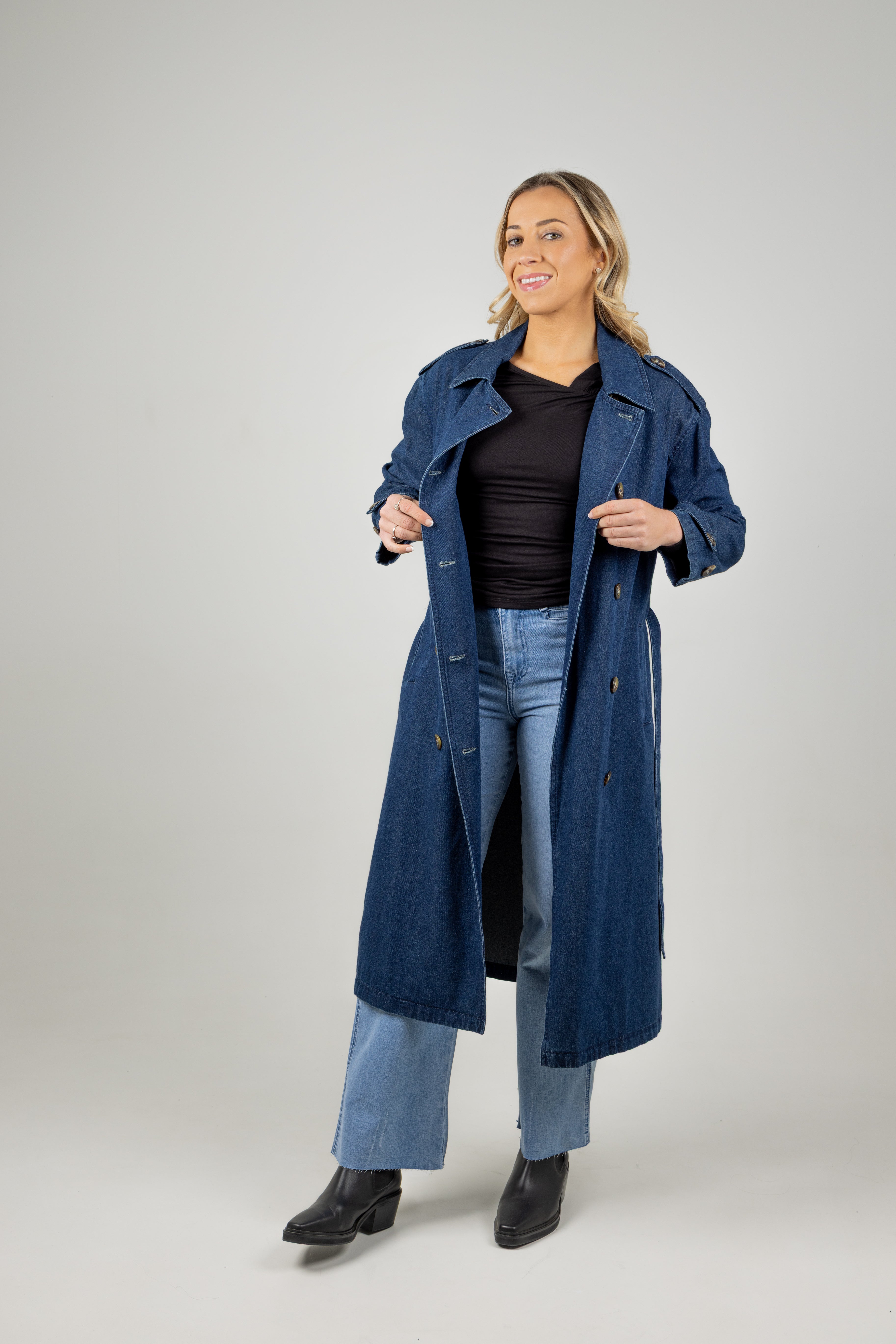 FREYA TRENCH COAT INDIGO