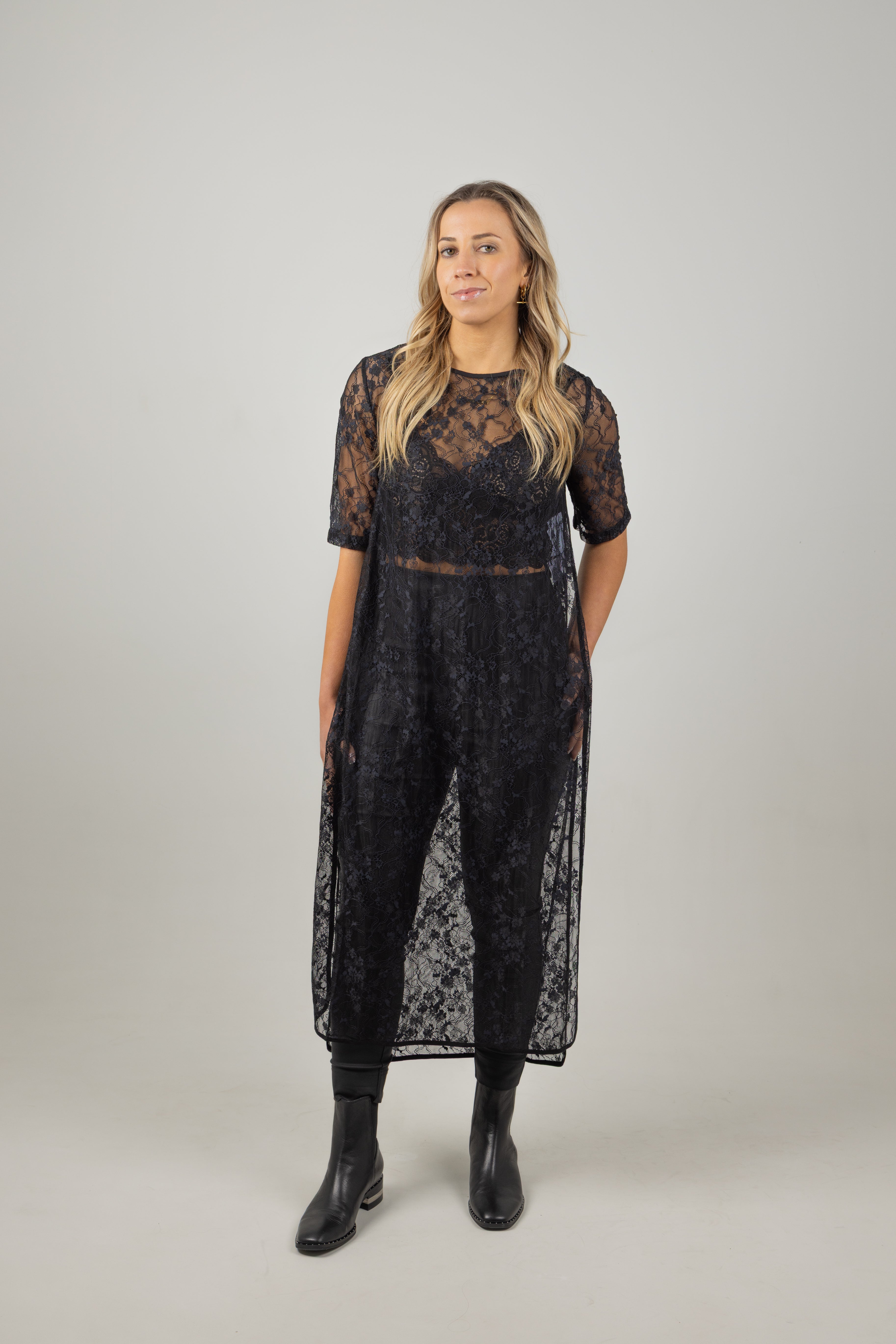 HARPER TABARD BLACK LACE