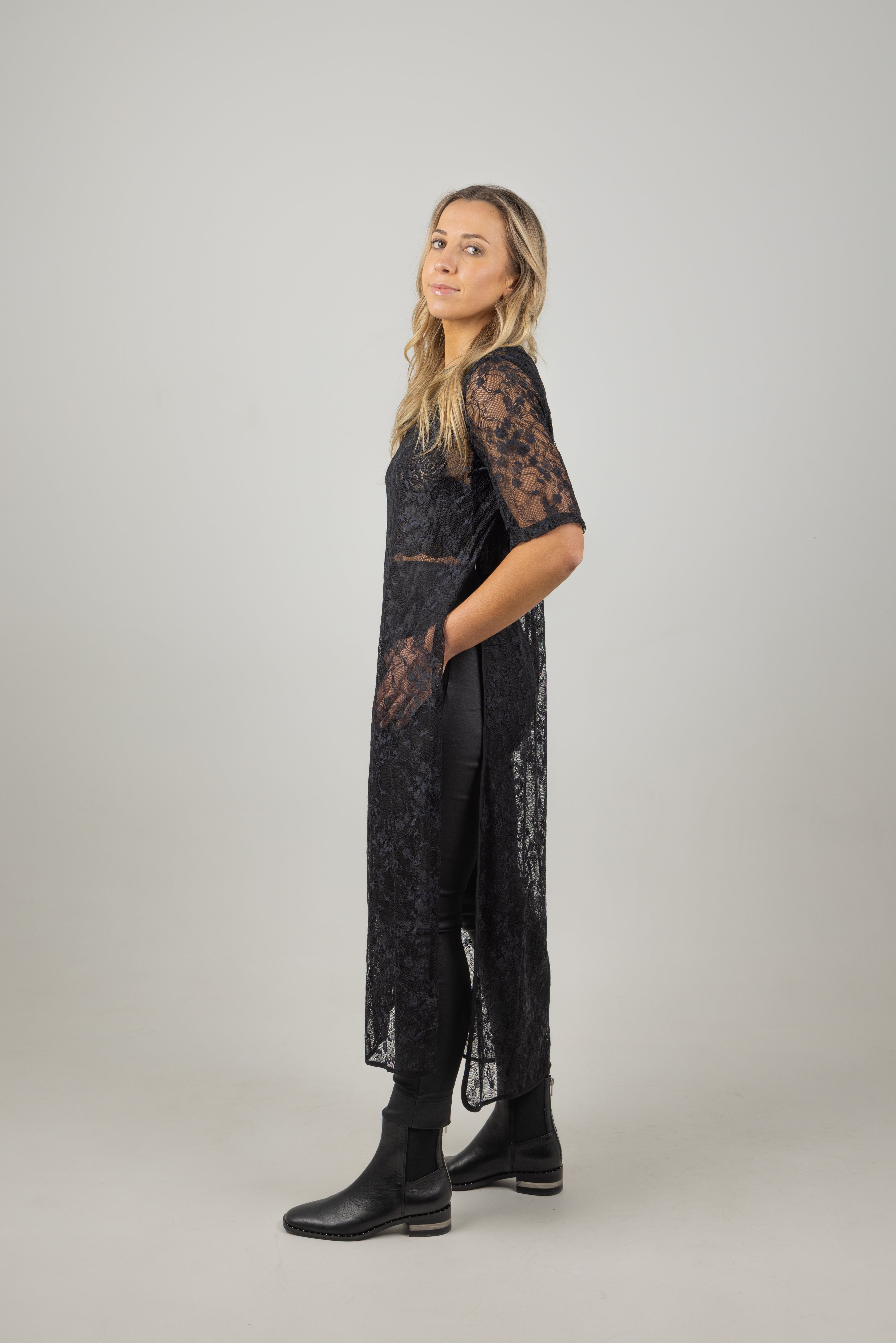 HARPER TABARD BLACK LACE