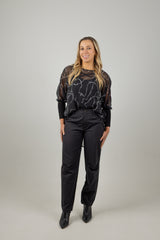 LUCY TOP BOW NOIR