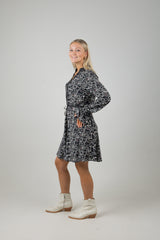 PRINTED MINI DRESS MOON GARDENING