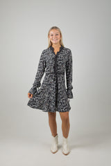 PRINTED MINI DRESS MOON GARDENING