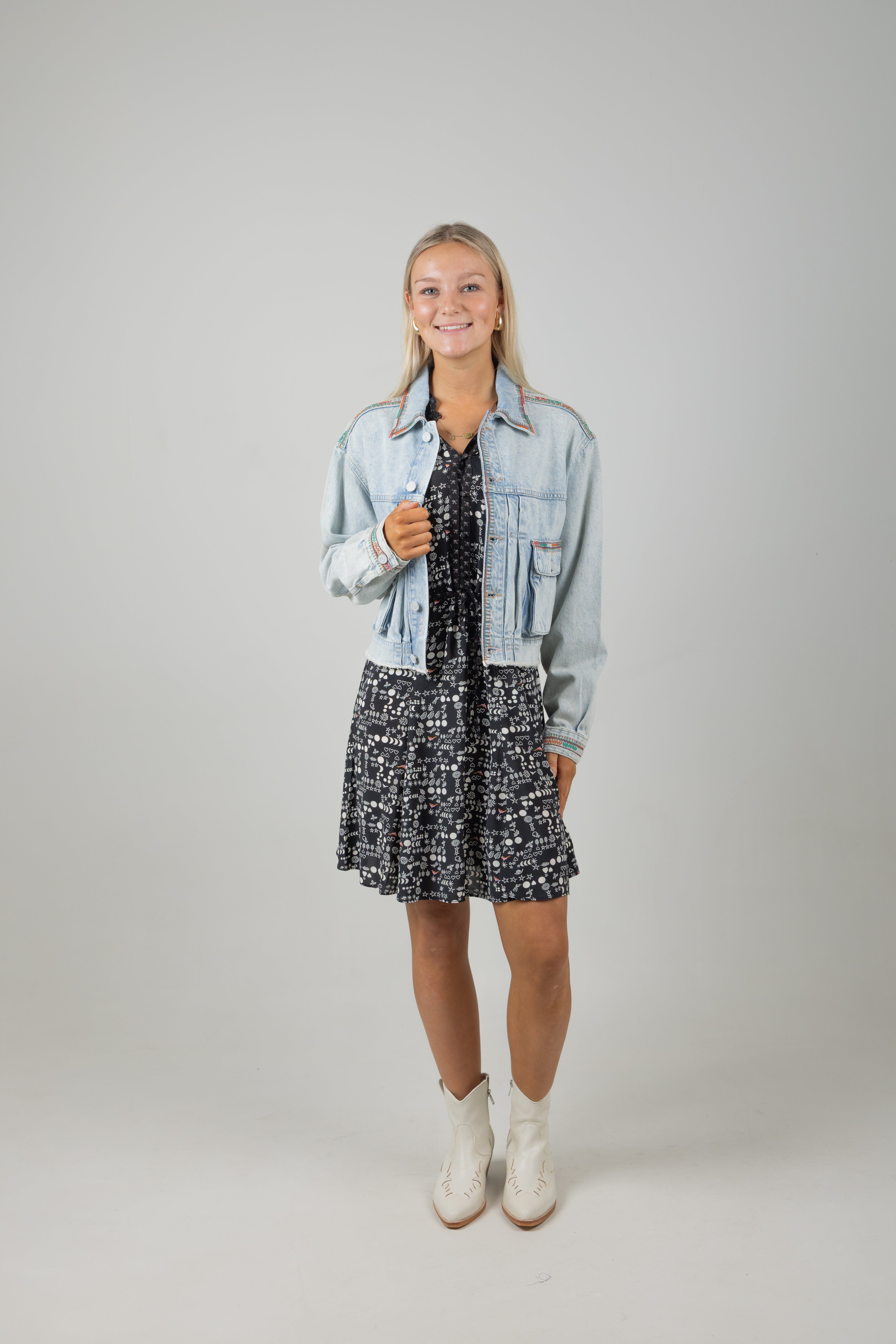 CROPPED DENIM JACKET SEA STAR