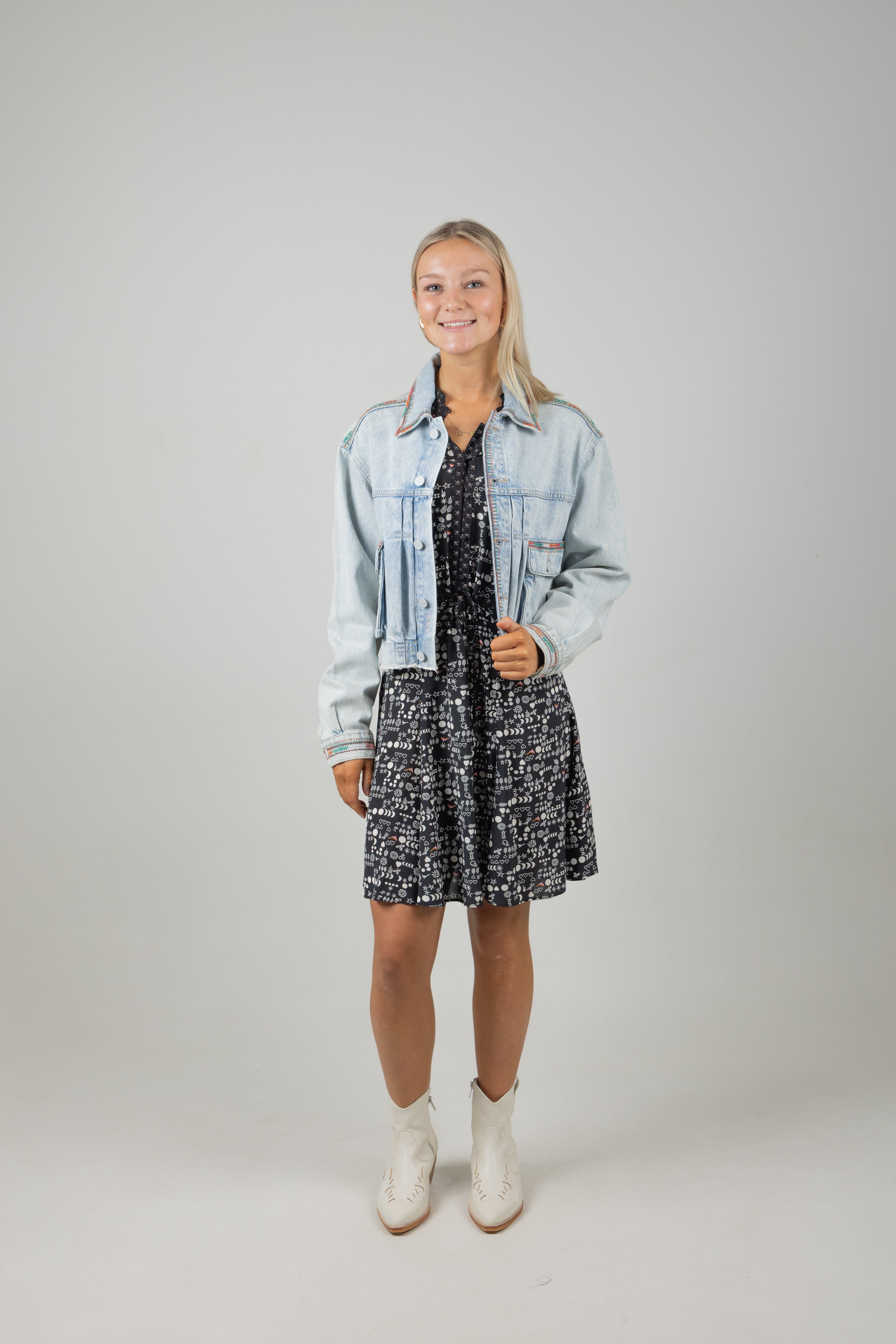 CROPPED DENIM JACKET SEA STAR